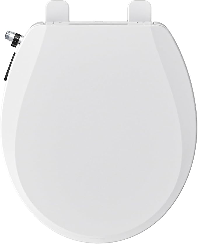 Clirass Bidet Toilet Seat, Knob-Adjustable Water Pressure, Buttons for Switching Between Bidet, Feminine Wash, and Self-Cleaning Modes, Dual Nozzle System, Quick Installation, Fits Round Toilets