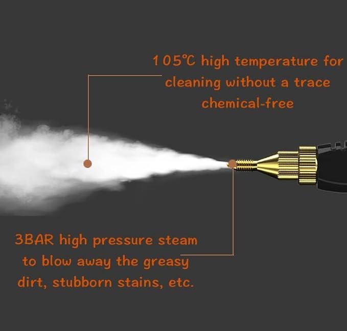 High Temperature Pressurized Steam Cleaner, 2500W Handheld Small High Pressure High Heat Steam Cleaning Machine, Portable Tank for Kitchen Toilet Car