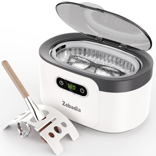 600ml Ultrasonic Jewelry Cleaner, Digital Timer, Deep Sonic Cleaning for Eyeglasses, Rings, Silver, Coins & Makeup Brushes
