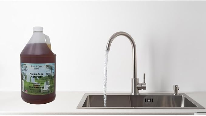 Naturally Preformed Enzyme Cleaner, Enzyme Solution, Multi-Purpose Cleaner, Laundry Additive and More - Concentrate - Fresh and Clean Scent -128oz