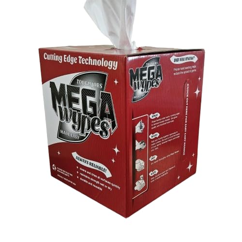 3-Ply Shop Towels, 240 Sheets, Ultra Strong Premium White Cleaning Cloths, Commercial Grade Mechanic Rags for Garage, Auto, Restaurants & Housekeeping, 15” x 9”, White