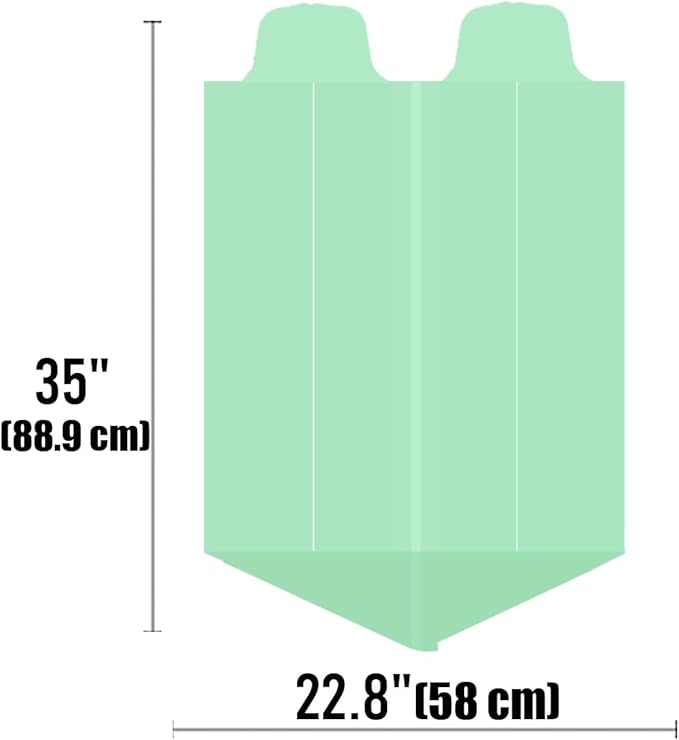 BEIDOU-PAC 13 Gallon Flap Tie Compostable Trash Bags, 200 Count, Compost Bags Tall Kitchen Trash Bags, Sturdy Biodegradable Garbage Bags Food Scrap Waste Bags, ASTM D6400, US BPI Certified, Green