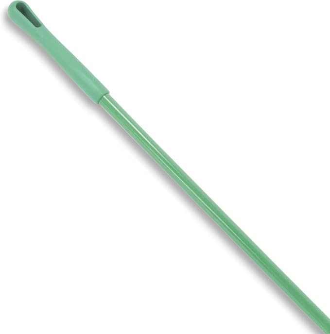 SPARTA Fiberglass Broomstick Replacement Broom Handle with Acme Threaded Tip for Industrial Cleaning Tools, Fiberglass, 60 Inches, Green, (Pack of 12)