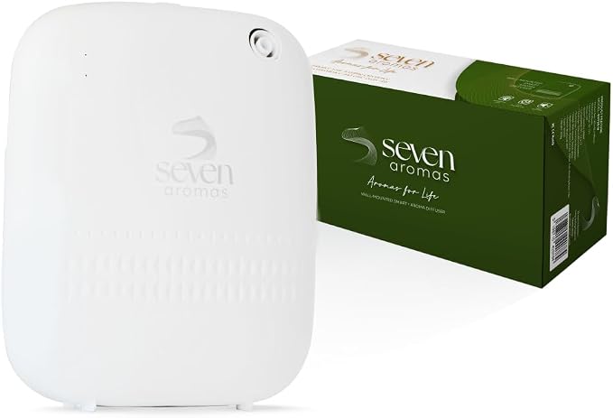 SEVENAROMAS Scent Diffuser SV720 - Bluetooth app, Air Machine for Home & Commercial Use, Covers 2000 sq. ft., Portable Large Room Waterless Diffusers (White)