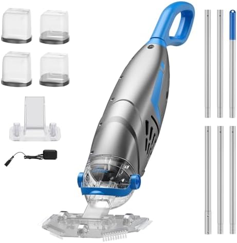 Cordless Pool Vacuum & 3-in-1 Basic Pool Cleaning Kit Bundle