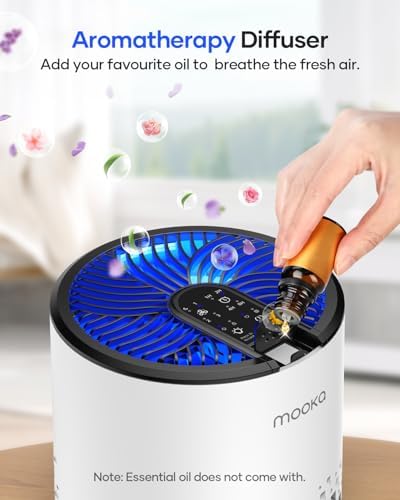 MOOKA 2 Air Purifiers KJ190H Grey and KJ067L for Home Large Room 500ft² to 2200ft²