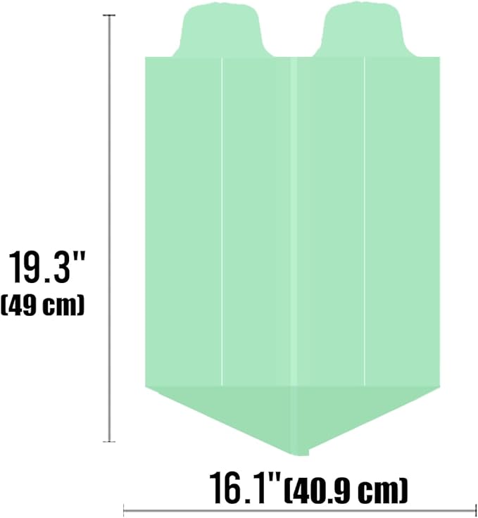 BEIDOU-PAC 1-2 Gallon Flap Tie Compostable Trash Bags, 120 Count Small Compost Bags, Biodegradable Kitchen Garbage Bags, Food Scrap Waste Bags for Countertop Bin, ASTM D6400, US BPI Certified
