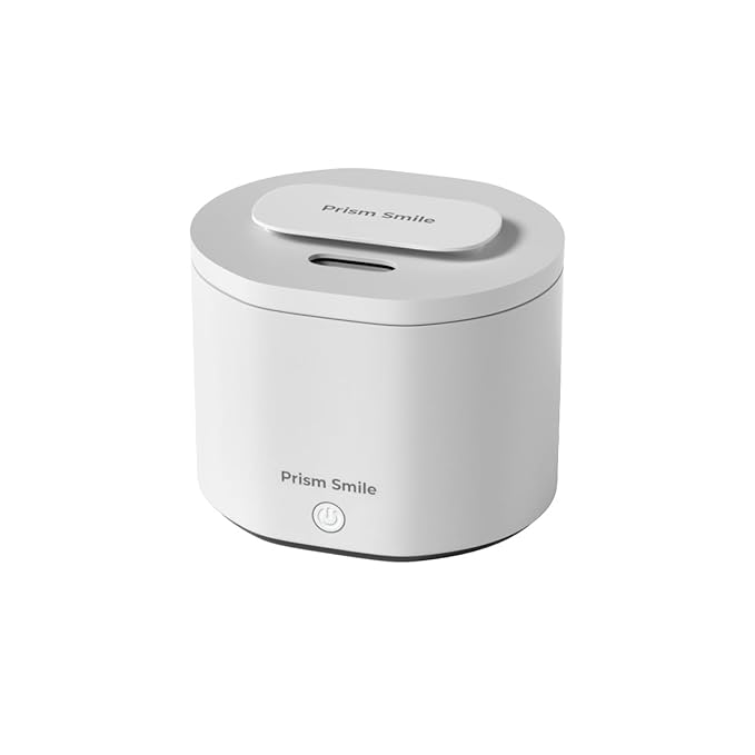 PulsePro Ultrasonic Cleaner with UV Sanitizer, 42 kHz Professional Dental Device Cleaner, 200ml Tank for Aligners, Retainers, Night Guards, One-Touch Operation