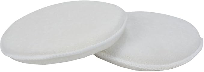 Maxshine Wax Applicator, Microfiber, 5 Inch, White, 3 Pack | Machine Washable, Durable, Reusable | Smooth Polish & Wax Application for Car Detailing, Scratchless Finish