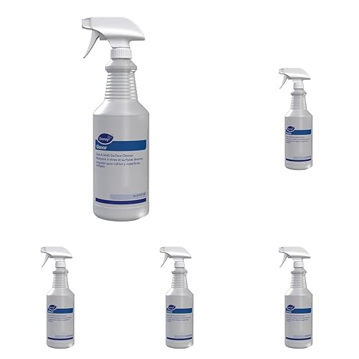Diversey GLANCE D1231138 Non-Ammoniated Glass & Multi-Surface Cleaner, for Streak Free Windows, Empty Refill Bottle with Label, 32-Ounce, 1-Bottle (Pack of 5)