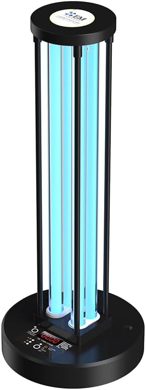 55W UV Light Sanitizer, Ultraviolet Lamp with Remote Control Portable Ultraviolet Light Sanitizer UVC Home Disinfection Device for Home, Room & Kitchen, Ultraviolet Light with 3 Speed Timings