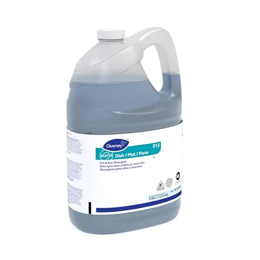 Diversey 101107827 SUMA DISH D1.5 Pot & Pan Detergent, Manual Dishwashing Liquid, Floral Scent, Concentrated Grease-Cutting Formula, Commercial Kitchen & Foodservice Use, 1-Gallon (3.78 L)