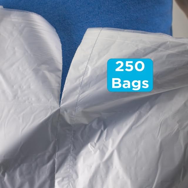 Highbar Select Clear Trash Bags,40-45 Gallon Trash Bags, 40" x 48", 250 Count, 16 Micron, High Density, Ideal for Janitors, Facility Managers, Industrial, Recycling