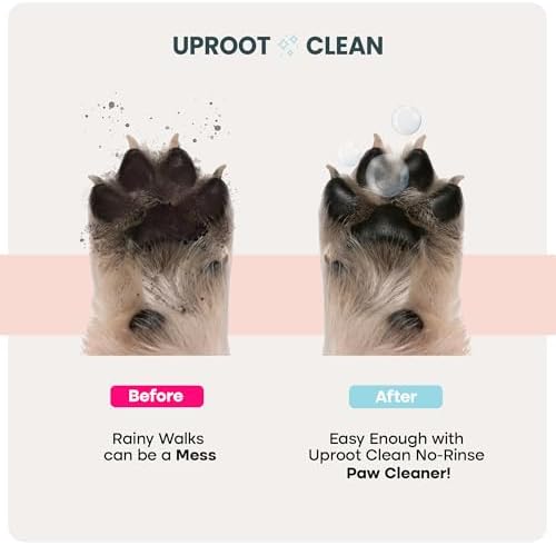 Uproot Clean Washing Machine Cleaner Tablets Ultra & Dog Paw Cleaner Set: 40% Stronger Tablets Removing Odors, Residue & Build-Up + No-Rinse Hypoallergenic Paw Washer with Soft Bristle Brush