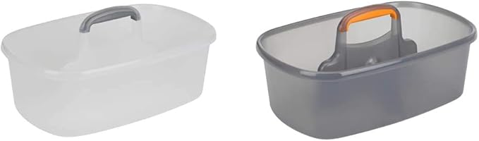 Casabella Plastic Cleaning Storage Caddy Bundle with Handles (1.5 Gallon and 1.85 Gallon)