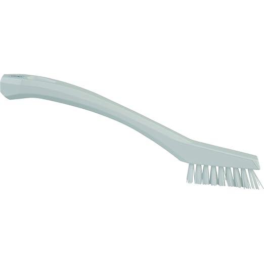 1/2 in W Detail Brush, Stiff, 5 1/2 in L Handle, 2 in L Brush, White, Plastic, 8 in L Overall - 1 Each