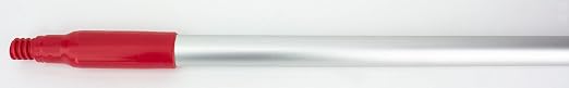 SPARTA Aluminum Broom and Mop Handle Replacement with Acme Threaded Tip for Environments with Harsh Cleaning Agents, Aluminum, 70 Inches, Red