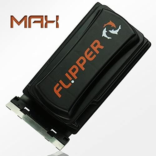 FL!PPER Flipper Cleaner Float - 2-in-1 Floating Magnetic Aquarium Glass Cleaner - Fish Tank Cleaner - Scrubber & Scraper Aquarium Cleaning Tools – Floating Fish Tank Cleaner, Max