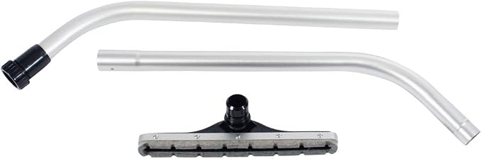 Cen-Tec Systems 94841 Commercial Scalloped Felt Hard Floor Vacuum Attachment with 2-Piece S-Wand, Aluminum