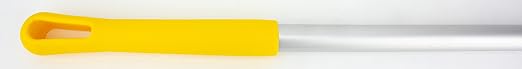 SPARTA Aluminum Broom and Mop Handle Replacement with Acme Threaded Tip for Environments with Harsh Cleaning Agents, Aluminum, 67 Inches, Yellow, (Pack of 12)