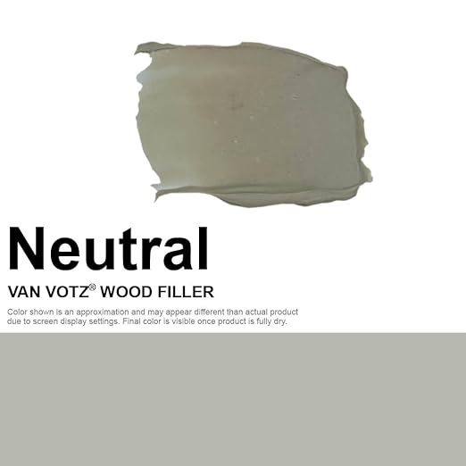 Waterproof Wood Filler [Half-Pint, Neutral] - Exterior Grade Wood Repair in 18 Paintable and Stainable Colors. Strong Adhesion and Durability for Outdoor Wood in All Weather Conditions.