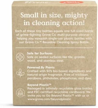 Grove Co. Multi-Purpose Cleaner Concentrate - Two 1oz Packs, Orange & Rosemary Liquid Surface Refill