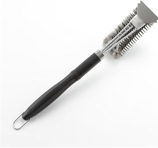 INVODA BBQ Cleaning Brush BBQ Brush BBQ Tool Grill Brush with Scraper, Adjustable Handle with Bottle Opener BBQ Brush for Outdoor Grill/Smoker/Gas and Charcoal Grill Cleaning