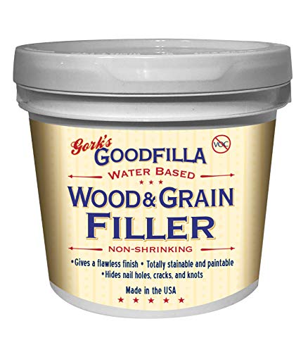 Goodfilla Mahogany, 1 Gallon (13.5lbs), Wood and Grain Filler, Stainable, Tintable, Sandable, Sandable, Zero Waste, Non-Toxic, USA Made