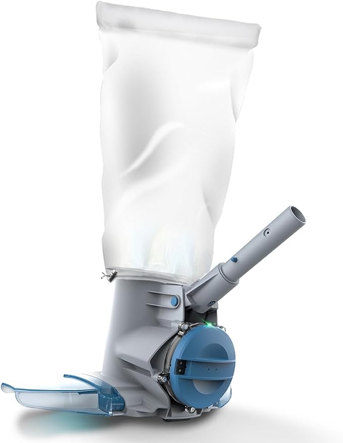 KOKIDO Rechargeable Heavy Duty Pool Leaf Vacuum Cleaner, Commercial Power Suction for Pool Opening, Standard and Fine Filter Bags, for Larger Leaves and Debris, Inground and Above Ground Pools XV910