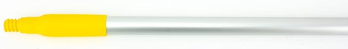 SPARTA Adjustable Aluminum Broomstick, 48” Mop and Broom Handle Replacement with Color-Coded System for Environments with Harsh Cleaning Agents, Aluminum, 48 Inches, Yellow