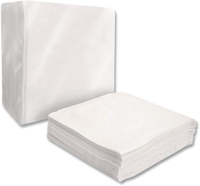 Boardwalk BWK1616NAPW 1-Ply 16 in. x 16 in. Dinner Napkins - White (250/Pack, 12 Packs/Carton)
