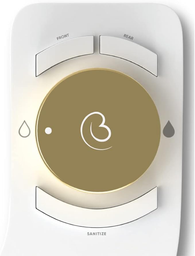 Revolution Plus (Warm Water). Bidet Attachment for toilet. Luxury design, Bidet sprayer for toilet, non electric, dual nozzle, feminine wash, self cleaning. Jerusalem Gold.