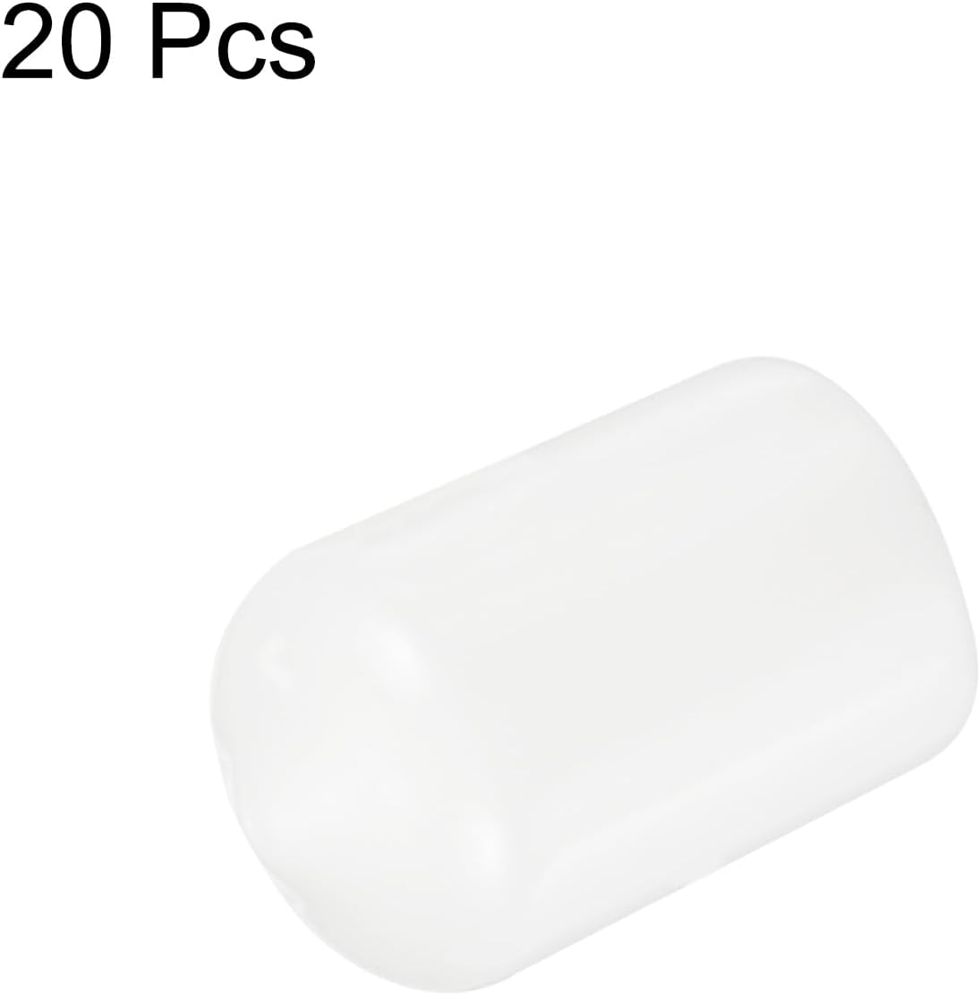uxcell 20pcs Rubber End Caps 13.5mm ID Vinyl Round Tube Bolt Cap Cover Thread Protectors White