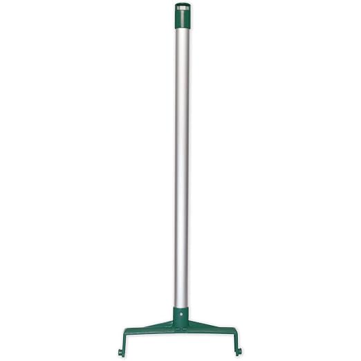 SPARTA Color Coded Upright Dustpan with 30 Inch Aluminum Handle, Serrated Edge and Locking Yoke, Standing Commercial Floor Dust Pan, Green, Pack of 6