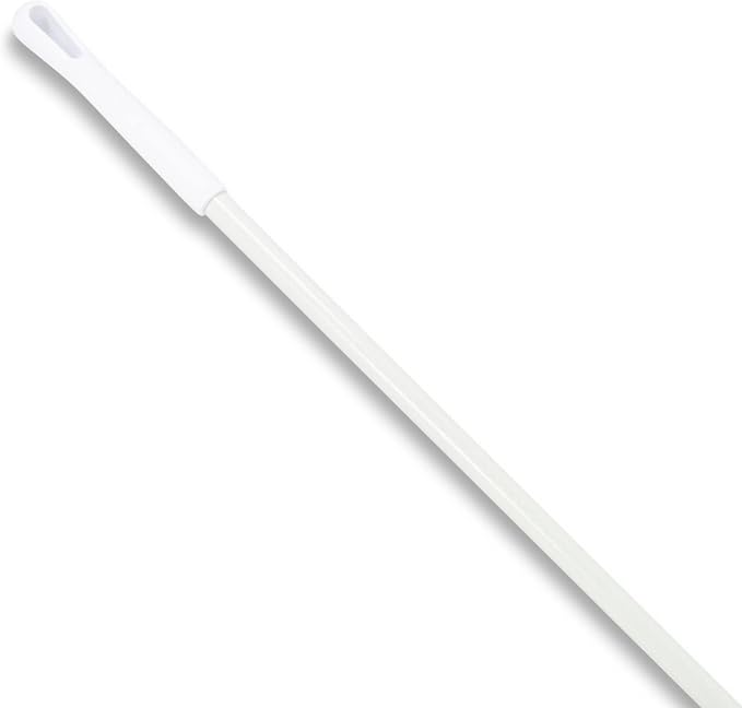 SPARTA Fiberglass Broomstick Replacement Broom Handle with Acme Threaded Tip for Industrial Cleaning Tools, Fiberglass, 60 Inches, White, (Pack of 12)