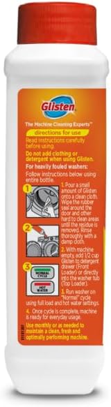 Glisten Washing Machine Cleaner, Helps Remove Odor, Buildup, and Limescale, Fresh Scent, 12 Ounce Bottle, 2-Pack