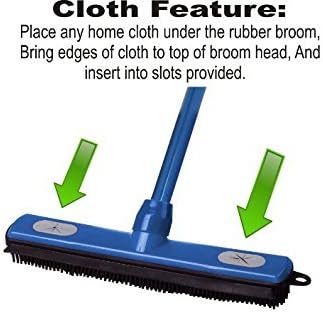 Superior Fur Remover Rubber Broom- 48 Inch Handle