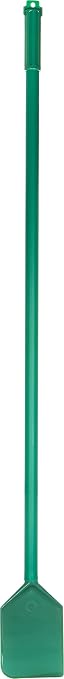 SPARTA 48" Nylon Paddle Scraper with 4.5" x 7.5" Contoured Blade, One-Piece Mixing Tool for Large Batch Cooking and Food Processing, Green (Pack of 6)