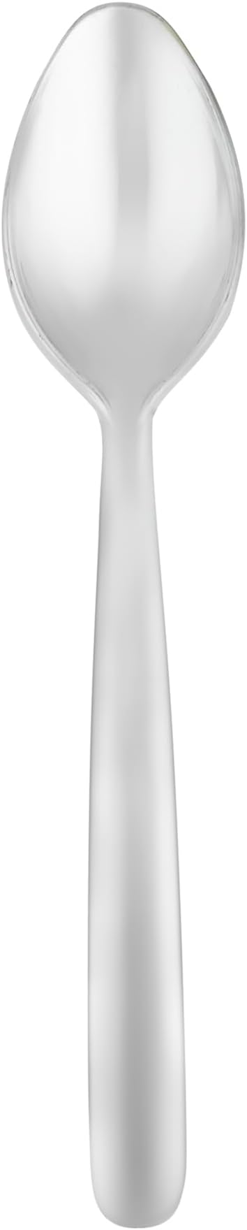 Restaurantware Moderna 5.5 Inch Disposable Spoons 250 Recyclable Small Dessert Spoons - Crack-Resistant For All Types Of Meals Silver Plastic Plastic Spoons