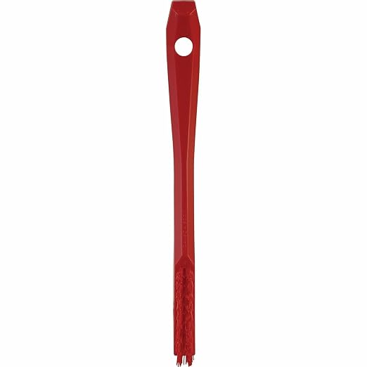 1/2 in W Detail Brush, Stiff, 5 1/2 in L Handle, 2 in L Brush, Red, Plastic, 8 in L Overall - 1 Each