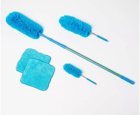 6-Piece Easy Reach Microfiber Duster Set (Seaglass)