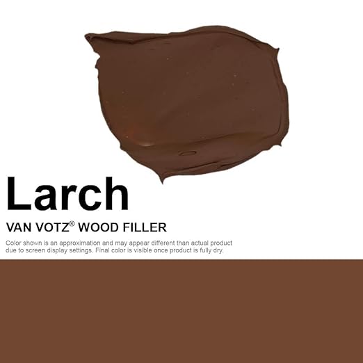 Waterproof Wood Filler [Half-Pint, Larch] - Exterior Grade Wood Repair in 18 Paintable and Stainable Colors. Strong Adhesion and Durability for Outdoor Wood in All Weather Conditions.