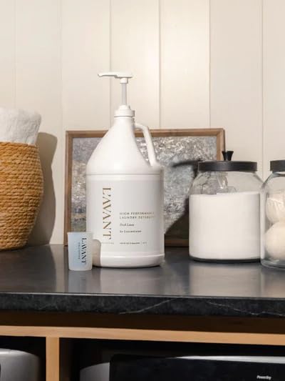 L'AVANT Collective Luxury Laundry Detergent | Bulk 1 Gallon | Blushed Bergamot | Natural Non-Toxic Liquid Laundry Soap with Enzymes | Plant-Based, 5x Concentrated, HE Compatible | 128 oz