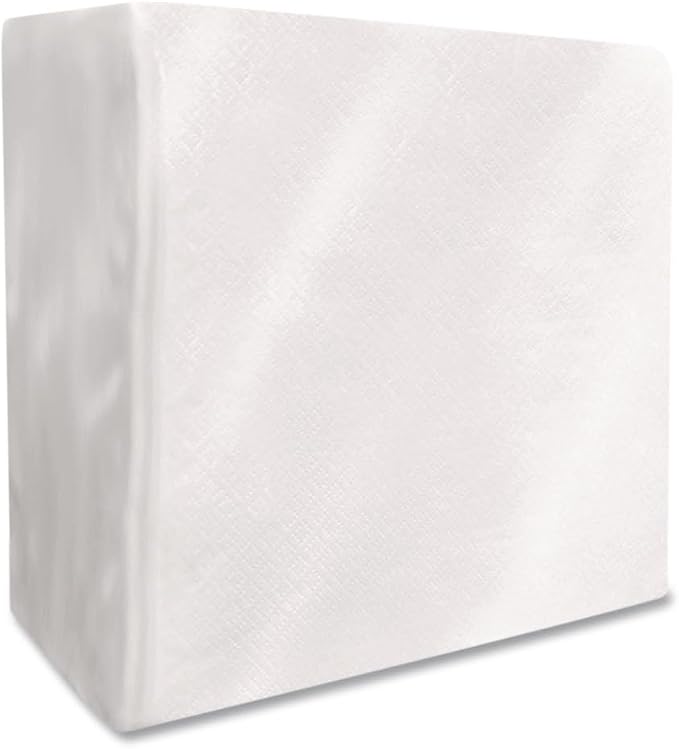 Boardwalk BWK1616NAPW 1-Ply 16 in. x 16 in. Dinner Napkins - White (250/Pack, 12 Packs/Carton)