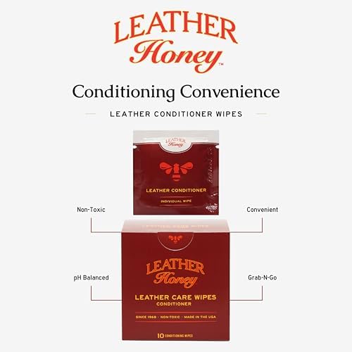 Leather Honey Cleaner and Conditioner Bundle with 16oz Spray Cleaner with UV Protectant and Conditioner Wipes