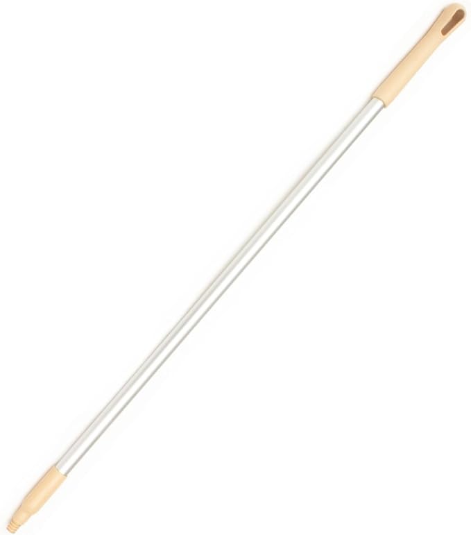 SPARTA Adjustable Aluminum Broomstick, 48” Mop and Broom Handle Replacement with Color-Coded System for Environments with Harsh Cleaning Agents, Aluminum, 48 Inches, Tan, (Pack of 12)