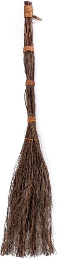 Scented Cinnamon Broom - 36 inch Heather Broom Stick with Rope Loop for Easy Hanging - Traditional and Rustic Kitchen Decor, Witchy Home Decor for Halloween and Holiday Decorations