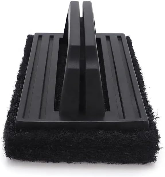 12-Pack Heavy-Duty Black Scrubber Brush for Grills, Griddles & Bakeware - Cold Surface Use Only, Durable Bristles, Ergonomic Handle, Ideal for Home, Restaurant & Commercial Use