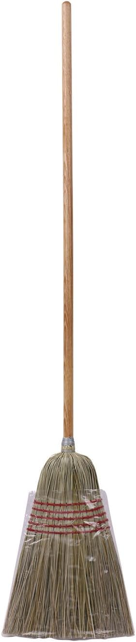 Boardwalk Corn/Fiber Brooms, Corn/Yucca Bristles, 53.5" Overall Length, Natural, 6/Carton
