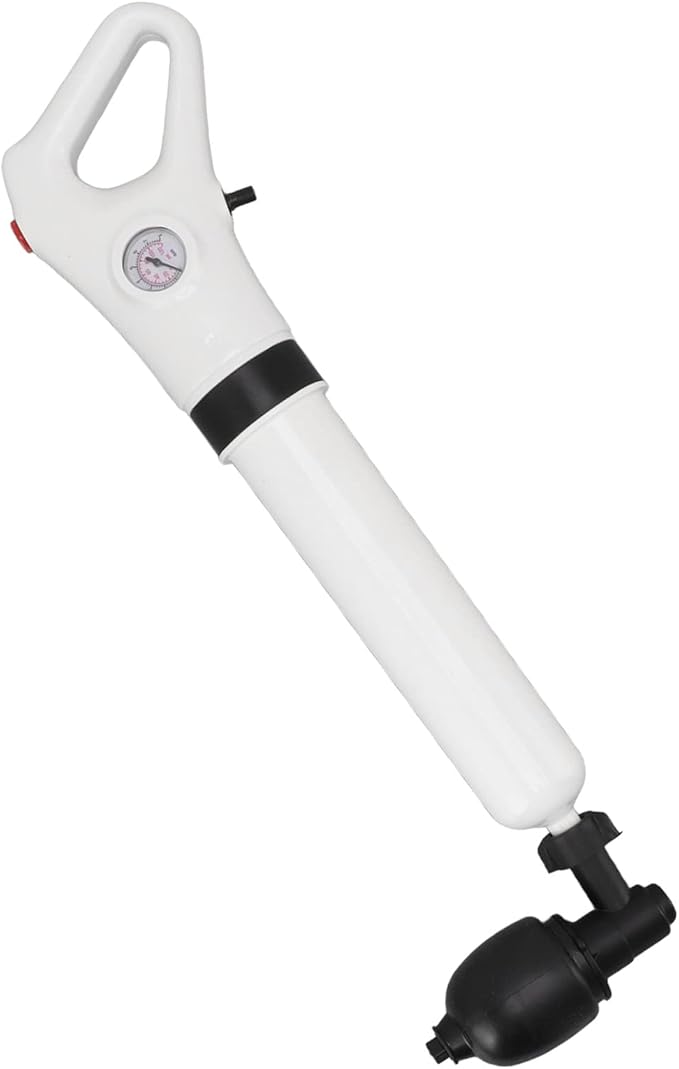 Jeffergarden High Pressure Toilet Plunger, Air Drain Blaster Gun Clog Remover Toilet Drain Unclogger Portable for Sink Floor Drain Bathroom Plumbing